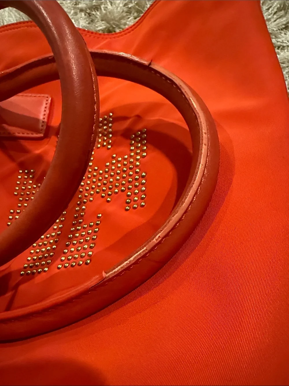 Tory Burch Red/Orange Nylon Tote